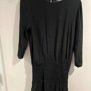 Express Black Long Sleeve Dress
